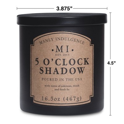 16.5oz Matte Black Glass Jar Soy Candle with Masculine Scent