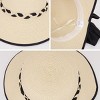 Anna-Kaci Women's Wide Brim Straw Hat with Braided Band and Contrast Bow Detail - 4 of 4