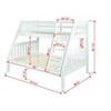 Donco Kids Austin Mission Twin Over Full White Bunkbed - 2 of 4