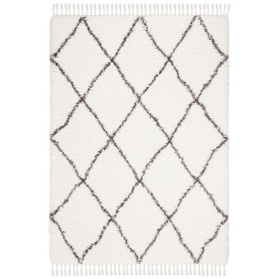 Flokati Standalone Power Loomed Accent Rug - Ivory/Dark Grey - 2'4"x3'11" - Safavieh.