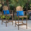 Christopher Knight Home Malibu Outdoor Acacia Wood 29.5 Inch Adirondack Barstools (Set of 2) - 2 of 4