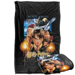 Harry Potter Movie Poster Silky Touch Super Soft Throw Blanket 36" x 58" - 1 of 4
