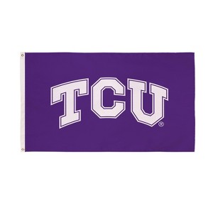 NCAA Texas Christian University Flag with Grommets, 3'x5' TCU Horned Frogs Outdoor College Flags & Banners for Garden Patio Indoor Wall Décor - 1 of 4