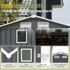 Vynxaria 6x8FT Outdoor Steel Storage Shed, Lockable Doors with Clear Window & 4 Louver Vents, Compact for Garden/Bike/Utility Storage, Dark Gray - 3 of 4
