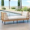 Gymax Patio Wicker Daybed w/Seat Back Cushions Robust Metal Legs For Backyard Porch - 2 of 4