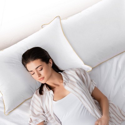 Luxurious Hypoallergenic White Polyester King Pillows Set of 2