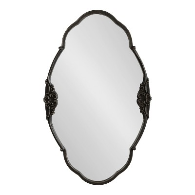 Novella Black Baroque-Inspired Ornate Wall Mirror
