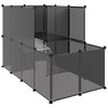 vidaXL Small Animal Cage Black 55.9 in.x29.1 in.x36.6 in. PP and Steel - 2 of 4