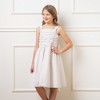 Hope & Henry Girls' Sleeveless Ruched Bodice Party Dress, Kids - 4 of 4