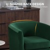 COMHOMA Velvet Accent Chair & Ottoman - Modern Barrel Armchair for Living Room/Bedroom, Soft Velvet - 4 of 4