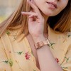 HTUTWOO Floral Engraved Apple Watch Band, Silicone Glossy Wildflower Strap 38/40/41/42/44/45/49mm for iWatch Series 10 9 8 7 6 5 4 3 2 1 SE Ultra - 4 of 4