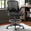 Mshliw Ergonomic Tall Mesh Office Chair with Adjustable Height, Lumbar Support, Flip-Up Arms, Footrest Ring, and Swivel Wheels - 2 of 4