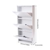 YIYIBYUS Wall Mounted & No-Assembly Metal Shoe Cabinet for Entryway, Holds 9 Pair Shoes, White - 3 of 4