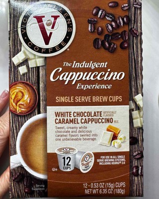 White Chocolate Caramel Flavored Cappuccino Mix, Single Serve K-Cup Po –  Victor Allen