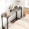 Grey Console Table, Narrow Sofa Table, 39.4" Behind Couch Table for Living Room,Industrial Hallway Table for Entryway - 4 of 4