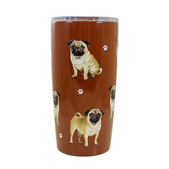 E & S Imports 7.0 Inch Pug Serengeti Tumbler Hot Or Cold Beverages Tumblers