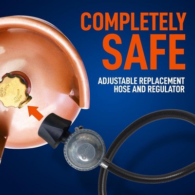 Black Rubber Propane Hose and Regulator Set