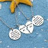 Best Friends Necklace Gift,2pcs Heart Pendant Adjustable Long Necklace"Side By Side or Miles Apart Best Friends Are Always Close At Heart"Friendship - 4 of 4