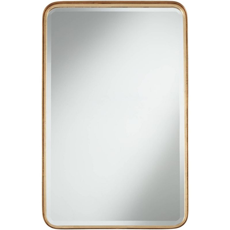 Uttermost Andi Rectangular Vanity Decorative Wall Mirror Modern Beveled Glass Warm Gold Iron Frame 24" Wide for Bathroom Bedroom Living Room Home, 1 of 8