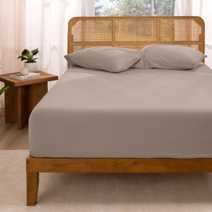 Organic Cotton Jersey Fitted Sheet by Bare Home - 1 of 4