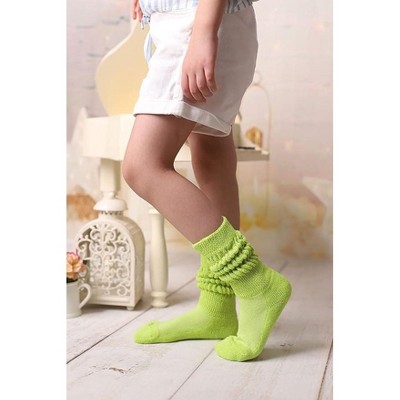 Kids Cotton Knee High Slouch Socks – 3 Pairs, Ages 3-15 | Soft, Breathable & Elastic