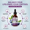 Mulittea Cortisol Liquid Drops Supplements for Women Men, Cortisol Detox Manager, Balance Mood, Focus, Sleep Support - 2 Fl.oz, Blueberry - 2 of 4