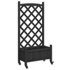 vidaXL Outdoor Wooden Brown Planter with Trellis - Solid Fir Wood, Ample Plant Space, Weather-Resistant, Ideal for Garden/Patio - 2 of 4