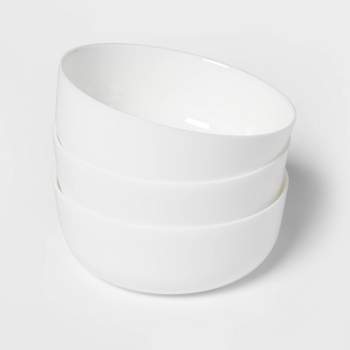 44oz 3pk Glass Dinner Bowls White - Made By Design™