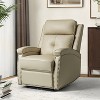 Hermann Contemporary Genuine Leather Power Recliner With Special Shaped Arms for Living Room and Bedroom  | ARTFUL LIVING DESIGN - 2 of 4