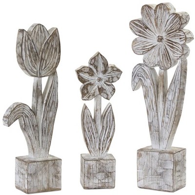 Melrose Potted Floral Sculpture (Set of 3)