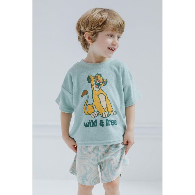 Disney Mickey Mouse Lion King Simba T-Shirt and Shorts Outfit Set Toddler to Big Kid, 2 of 8