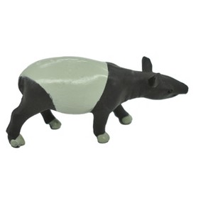 Collectible Wildlife Gifts | Tapir, Terry Asian Malayan Plastic Animal Toy  Realistic Hand Painted Figure  Model Figurine Replica Gift 2" F4096 B52 - 1 of 4