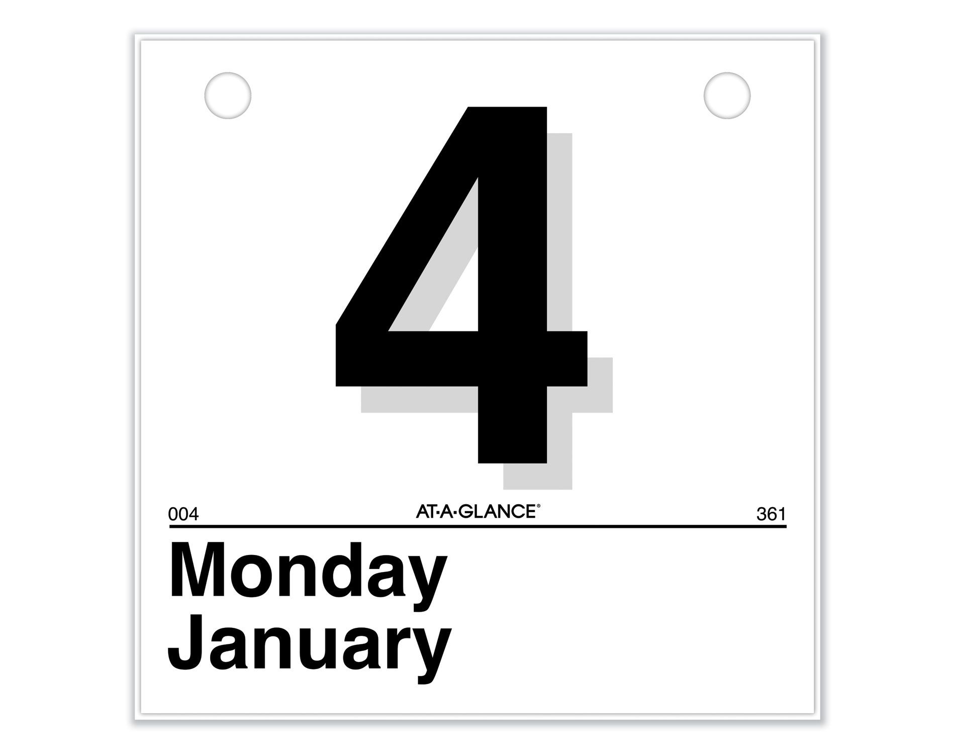 Today Is Daily Wall Calendar Refill, 6 x 6, White Sheets, 12-Month (Jan to Dec): 2026