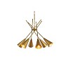 Elegant Lighting Casen 32 inch pendant in brass - 3 of 4