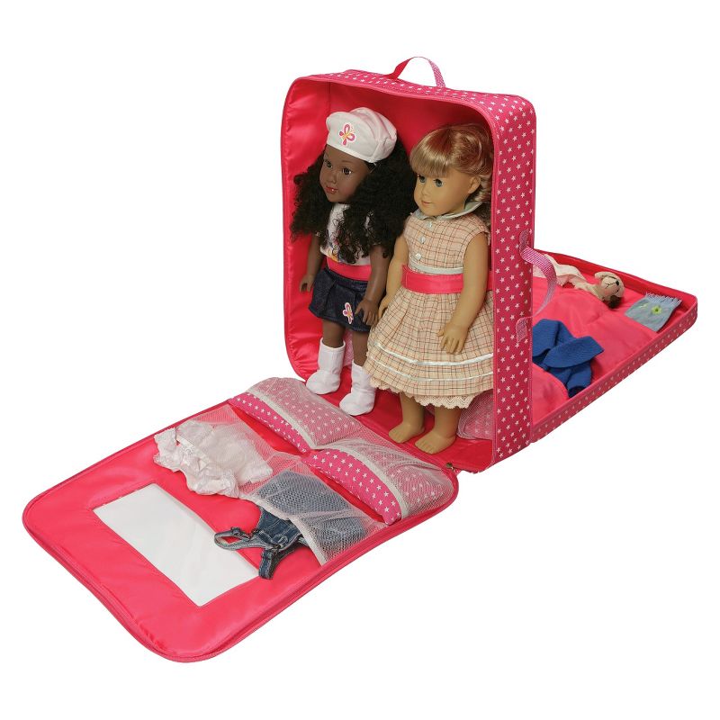 Badger Basket Double Trolley 18" Doll Carrier with Two Sleeping Bags - Star Pattern, 5 of 10