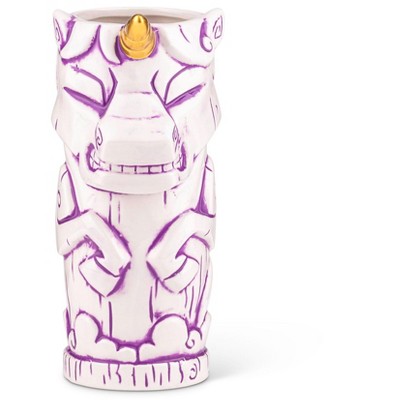 Beeline Creative Geeki Tikis White Unicorn Fantasy Mug | Ceramic Tiki Style Cup | Holds 19 Ounces