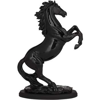 Kensington Hill Prancer 15" High Shiny Black Horse Statue