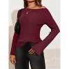 Imily Bela Womens Bell Long Sleeve Knit Tops Lightweight Pullover Sweaters - 3 of 4