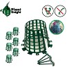 Plant Knight Tree Trunk Guard Protector with 6 Inch Plastic Expandable Wrap Fence Cage Ventilation and Clip for Garden Protection, 6 Pack (Green) - image 2 of 4
