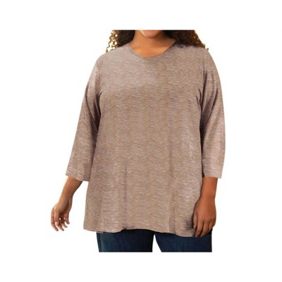 Women's Lisse 3/4 Sleeve Side Panel Tunic - Plus - On The Plus Side