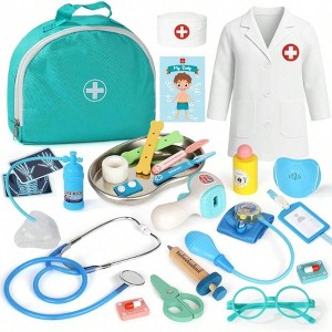 Doctor Kit , Doctor Play Set, Pretend Medical Toy with Stethoscope,Pretend Play with Doctor Costume Toy Stethoscope - 1 of 3
