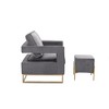 Carolina Living Larenta Upholstered Chair and Footrest - Gray - 3 of 3