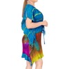 LA LEELA Women's Beachwear Summer Swim Beach Cover Ups for Swimwear Women Swimsuit Coverups for Women Short Duster Dress Medium Blue, Tie Dye Design - 2 of 3