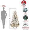 DOMETOUR Pre-lit Snow Flocked Christmas Tree Artificial Xmas Tree with Branch Tips and Warm Incandescent Lights - 3 of 4