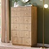 Fluted 7 Drawer Dresser for Bedroom, 48" Tall Modern Wood Chest of Drawers, Dresser Storage Organizer for Living Room, Hallway - 2 of 4