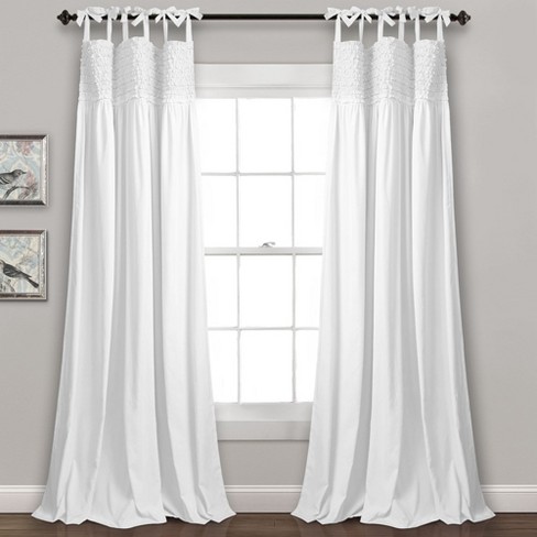 Lydia Ruffle Window Curtain Panels White 40X95 Set - image 1 of 1