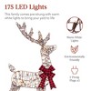 Best Choice Products 4ft 3-Piece Lighted 2D Christmas Deer Set Outdoor Yard Decoration w/ 175 LED Lights, Stakes - 4 of 4