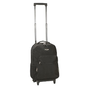 Rockland Roadster Rolling 17" Backpack - Black - 1 of 3