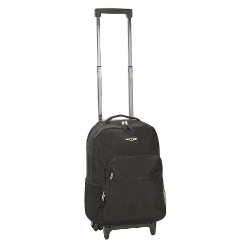 Rockland Roadster Rolling 17 Backpack Black