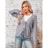 Clearlove Cardigan Sweaters for Women Cropped Tie Front Lightweight Cardigan Long Sleeve Chic Fall Shrugs - 4 of 4